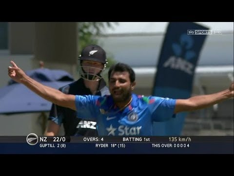 Mohammed Shami 4 Wickets for 55 vs New Zealand 1st ODI Napier 19 January 2013 HD