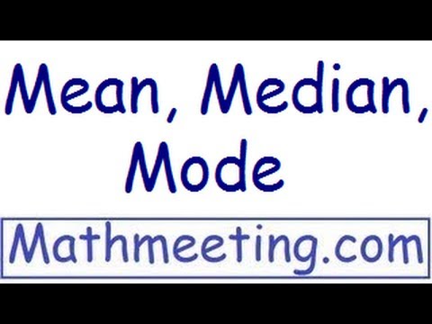 Statistics - Mean, Median, Mode