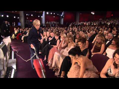 Ellen DeGeneres Vacuums at The Oscars