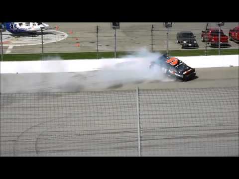 Denny Hamlin crash Auto Club Speedway 2013