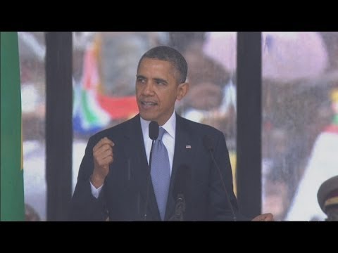 Mandela memorial service: President Obama's moving tribute to Nelson Mandela