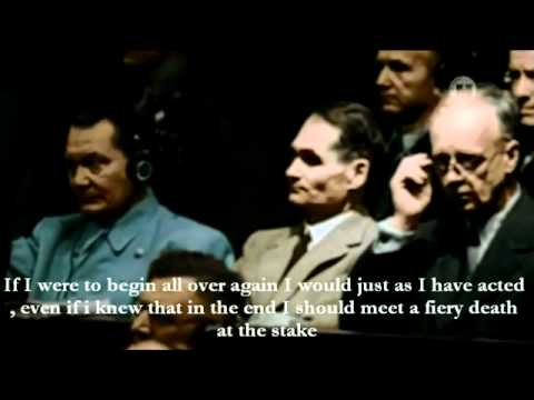 Rudolf Hess - His last words  before final jugdment in Colour