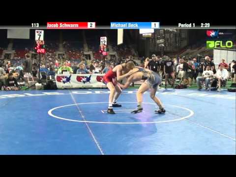 Junior 113 - Jacob Schwarm (Iowa) vs. Michael Beck (Maryland)