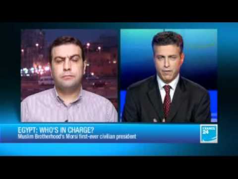 Muslim Brotherhood representative realizes he's on same show with Israeli, gets hysterical