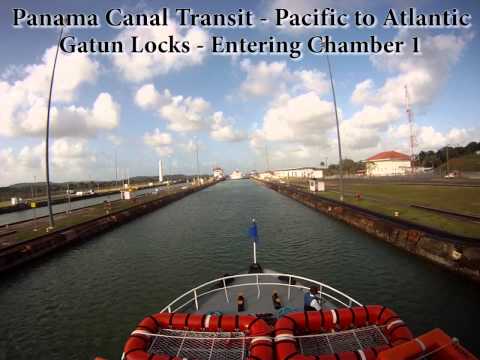 Panama Canal Full Transit From the Pacific Ocean to the Atlantic (Time Lapse)