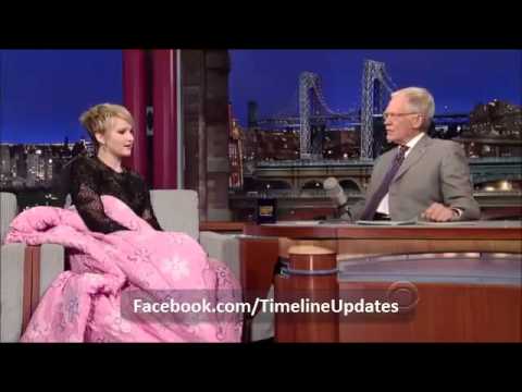 Jennifer Lawrence on David Letterman 20 November 2013 - The Hunger Games Catching Fire