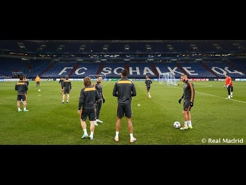 El Real Madrid se entrenó en el Veltins-Arena