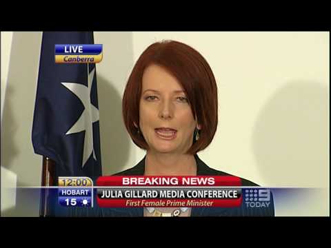 Julia Gillard after Rudd Australian Prime Minister Speech Full HD 24 June 2010