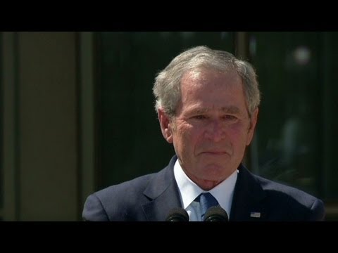 Presidential library leaves Bush teary-eyed