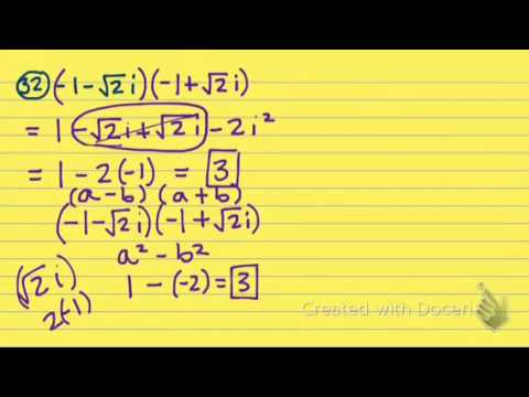 P.6 Complex Numbers Examples