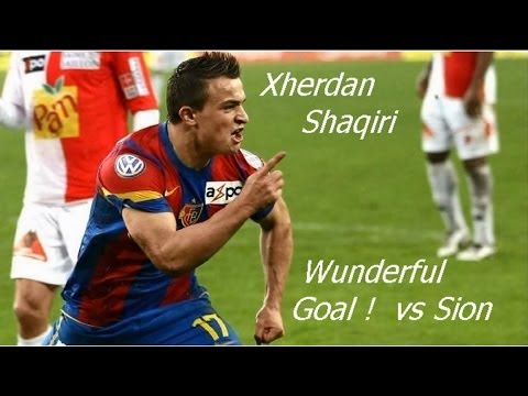 XHERDAN SHAQIRI - spectacular goal (FC Basel - FC Sion 3-3 / 6.08.2011)