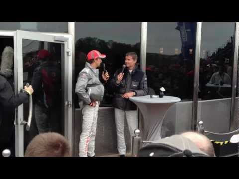 David Coulthard interviews Jenson Button at Brands Hatch - DTM 2012