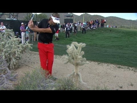 Victor Dubuisson converts an unbelievable shot in extra holes at Accenture