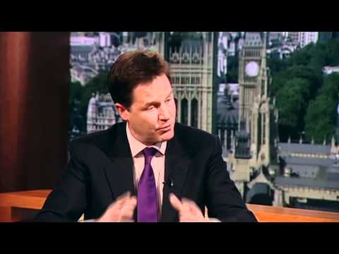 Deputy MP Nick Clegg, full Andrew Marr interview (27May12)