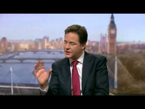 Nick Clegg interviewed on Andrew Marr Show (27Jan13)