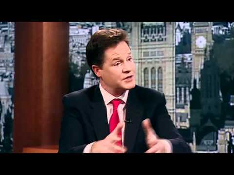 Deputy PM NIck Clegg interviewed by Andrew Marr, part1/2 (22Jan12)