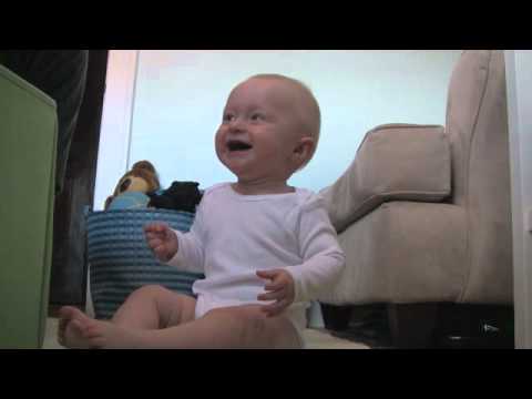 Baby Micah Laughing Hysterically at Laundry Basket