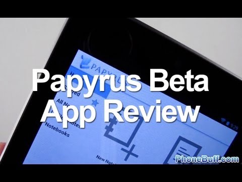 Papyrus Beta Note Taking App Review (for Android)