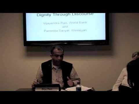 Dignity Through Discourse: Democracy Seminar with Vijayendra Rao, World Bank