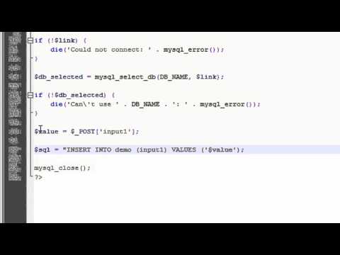 How to Create an HTML Form That Stores Data in a MySQL Database Using PHP Part 3 of 4