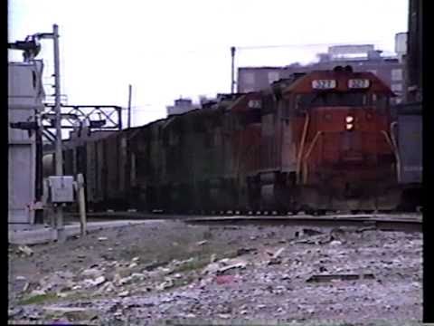 MKT Train Extra 327 passing North St. Louis, 4-10-1988