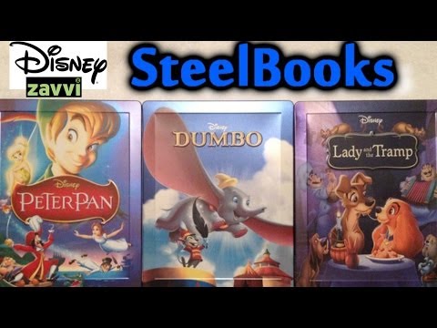 Disney SteelBooks - Blu-ray - Peter Pan, Dumbo and Lady and the Tramp Zavvi Exclusives Unboxing