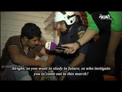 Brutal police crack down on peaceful shia protesters in Bahrain