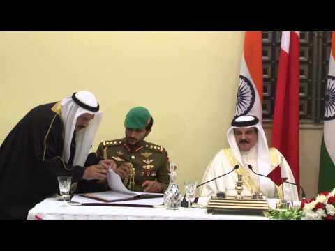 State Visit of King of Bahrain to India: Signing of Agreements