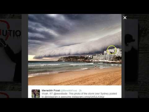 WoW!  Alien Looking Cloud Shelf Rolls Over Sydney!