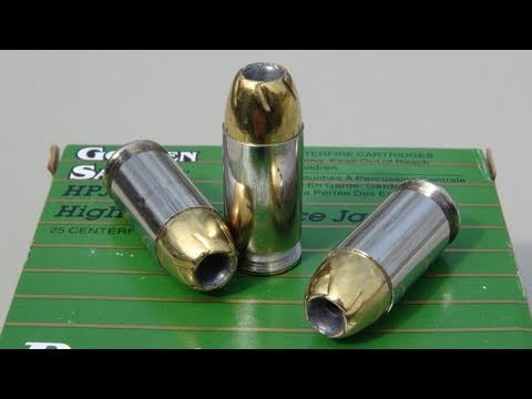 Remington Golden Saber .45 ACP 230 gr JHP SIM-TEST w/denim