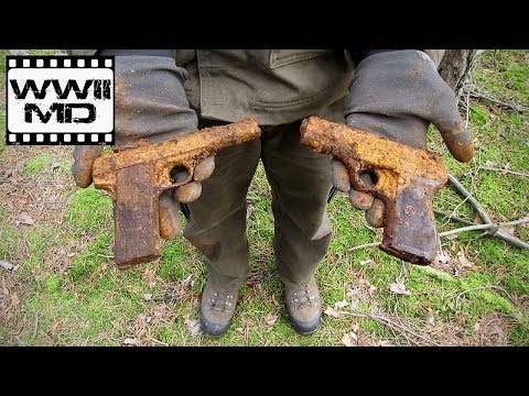 World War II Metal Detecting - German Pistols - Eastern Front Battlefield Relic Hunting (HD)