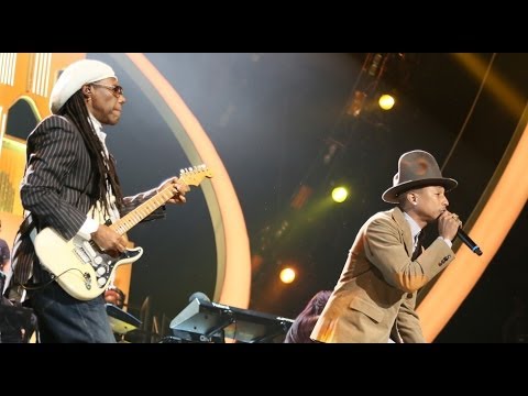 Pharrell & Nile Rodgers perform 'Get Lucky/Good Times/Happy' | BRIT Awards 2014