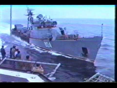 USS Caron getting rammed by the Russians in the Black Sea - Feb 1988