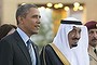 Divisions over Middle East policy: Saudi Arabia's Crown Prince Salman bin Abdulaziz Al Saud escorts Barack Obama to his meeting with Saudi King Abdullah at Rawdat Khuraim.