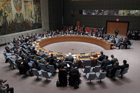 File - A wide view of the Security Council meeting on the situation in Ukraine, 19 March, 2014.