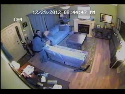 Real Home Surveillance Video of Forcible Home Entry and Burglary - Raleigh, NC 12/29/2012