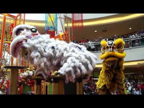 CNY 2014 ~ Acrobatic Lion Dance (Múa lân) by Kwong Ngai @ Mid Valley MegaMall