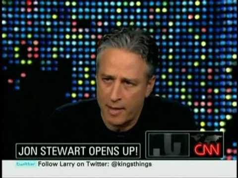 Jon Stewart Trashes CNN Again & Again on 'Larry King Live'; Questions Rick Sanchez's Firing