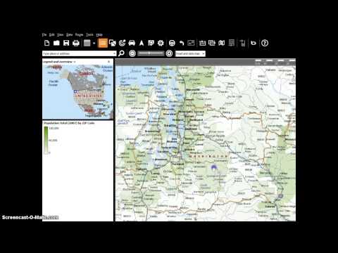 Microsoft MapPoint - Total Population by Territory