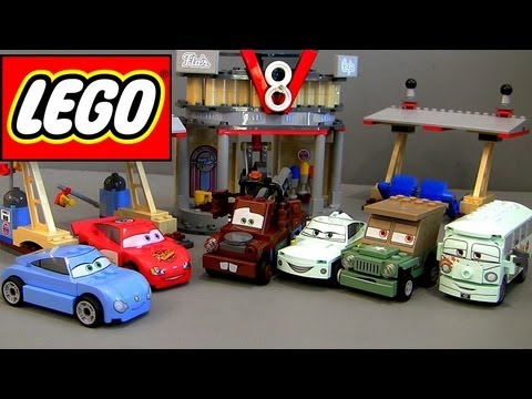 LEGO Flo's V8 Cafe CARS 2 Complete Set Buildable Toys 8487 how-to Build with Launcher Disney