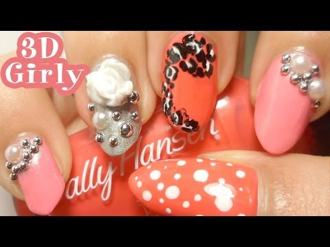 3D Girly Japanese Style Nail Art