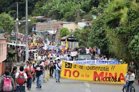 Marcha popular contra La Colosa, Cajamarca, Tolima
