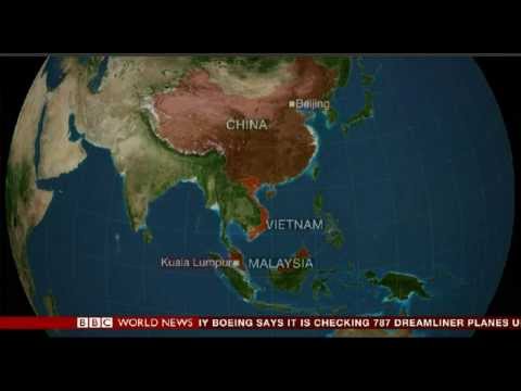 2014 - BBC World News - Malaysia Airlines Flight MH-370 Vanishes Without Trace - 8/3/14