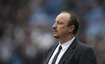 Chelsea's manager Rafael Benitez is seen during his team's English Premier League soccer match against Manchester City at The Etihad Stadium, Manchester, England, Sunday Feb. 24, 2013.