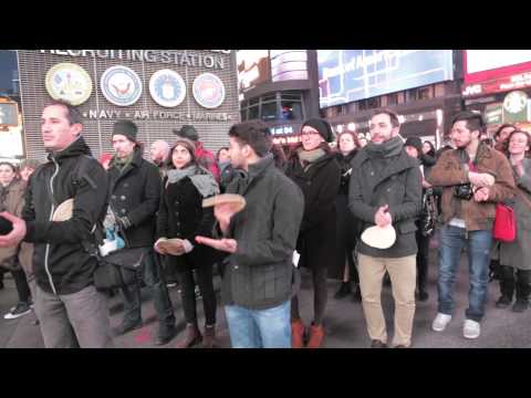 UNRWA iconic image goes to Times Square