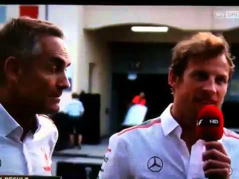 Jenson button and Martin whitmarsh interview sky