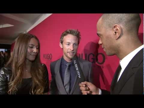 HUGO Fashion Show Fall/Winter 2012 - Red Carpet Interview Jenson Button