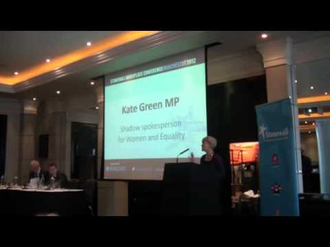 Kate Green MP - Stonewall Manchester Workplace Conference 2012