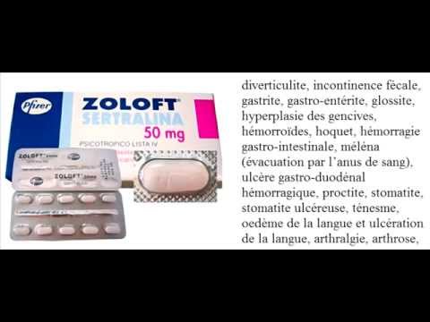 Effets secondaires de la Sertraline (Zoloft)