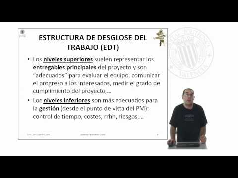 Estructura de desglose del trabajo (EDT).© UPV